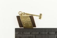 Load image into Gallery viewer, 14K Knock On Wood Novelty Vintage Good Luck Charm/Pendant Yellow Gold
