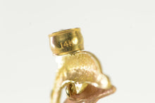 Load image into Gallery viewer, 14K Two Tone Diamond Cut Dolphin Ocean Motif Charm/Pendant Yellow Gold