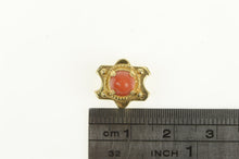Load image into Gallery viewer, 14K Victorian Inspired Coral Slide Bracelet Charm/Pendant Yellow Gold