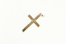 Load image into Gallery viewer, 10K Vintage Diamond Inset Classic Cross Christian Charm/Pendant Yellow Gold