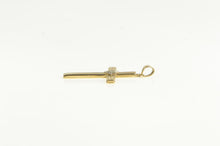 Load image into Gallery viewer, 10K Vintage Diamond Inset Classic Cross Christian Charm/Pendant Yellow Gold