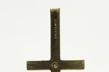 Load image into Gallery viewer, 10K Vintage Diamond Inset Classic Cross Christian Charm/Pendant Yellow Gold