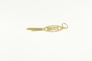 14K Best Mom Ribbon Mothers Day Love Message Charm/Pendant Yellow Gold
