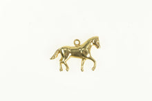 Load image into Gallery viewer, 14K 3D Horse Animal Equestrian Polo Racing Charm/Pendant Yellow Gold