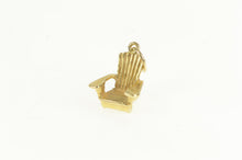 Load image into Gallery viewer, 14K 3D Rocking Chair Vintage Relaxation Symbol Charm/Pendant Yellow Gold