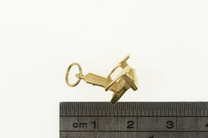 14K 3D Rocking Chair Vintage Relaxation Symbol Charm/Pendant Yellow Gold