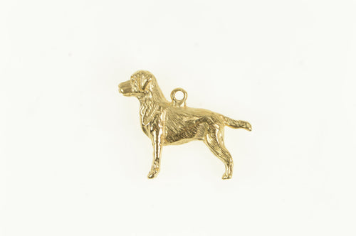 14K Labrador Retriever 3D Dog Breed Pet Puppy Charm/Pendant Yellow Gold
