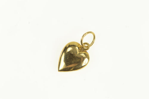 14K Vintage Classic Puffy Heart Valentine Charm/Pendant Yellow Gold
