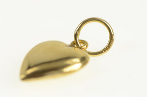 14K Vintage Classic Puffy Heart Valentine Charm/Pendant Yellow Gold