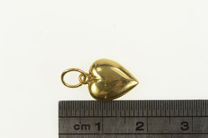 14K Vintage Classic Puffy Heart Valentine Charm/Pendant Yellow Gold