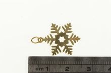 Load image into Gallery viewer, 14K Snow Flake Winter Season Holiday Motif Charm/Pendant Yellow Gold