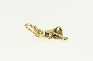 14K 3D Sting Ray Ocean Animal Fish Marine Life Charm/Pendant Yellow Gold