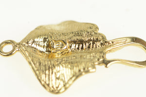 14K 3D Sting Ray Ocean Animal Fish Marine Life Charm/Pendant Yellow Gold