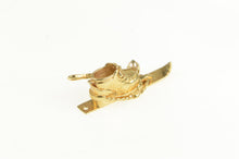 Load image into Gallery viewer, 14K 3D Snow Shoe Ski Skier Winter Sport Charm/Pendant Yellow Gold