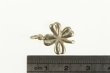 Load image into Gallery viewer, 14K Diamond Shamrock Four Leaf Clover Lucky Charm/Pendant White Gold