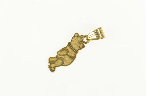 10K Winnie the Pooh Walt Disney Cartoon Character Charm/Pendant Yellow Gold