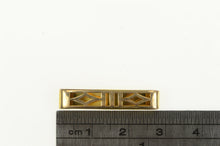 Load image into Gallery viewer, 10K Art Deco Geometric Filigree Vintage Tie Bar Yellow Gold