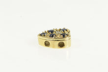 Load image into Gallery viewer, 14K Sapphire Diamond Heart Slide Bracelet Charm/Pendant Yellow Gold