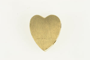 14K Sapphire Diamond Heart Slide Bracelet Charm/Pendant Yellow Gold