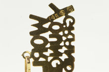 Load image into Gallery viewer, 14K Worlds Youngest Grandma Novelty Funny Word Charm/Pendant Yellow Gold