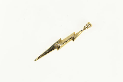 14K Harry Potter Diamond Lightning Bolt Magic Charm/Pendant Yellow Gold