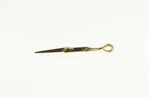 14K Harry Potter Diamond Lightning Bolt Magic Charm/Pendant Yellow Gold