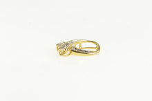 Load image into Gallery viewer, 10K Diamond Ribbon Loop Twist Vintage Simple Charm/Pendant Yellow Gold
