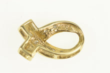 Load image into Gallery viewer, 10K Diamond Ribbon Loop Twist Vintage Simple Charm/Pendant Yellow Gold