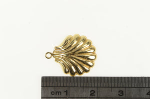 14K Scallop High Relief Puffy Sea Shell Ocean Charm/Pendant Yellow Gold