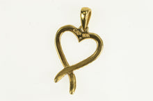 Load image into Gallery viewer, 10K Diamond Criss Cross Love Symbol Valentine Charm/Pendant Yellow Gold