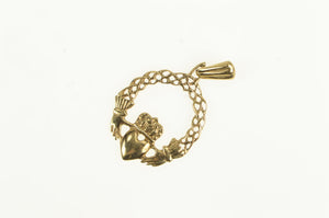 10K Diamond Criss Cross Love Symbol Valentine Charm/Pendant Yellow Gold