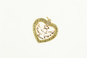 10K Heart Angel Diamond Accent Black Hills Charm/Pendant Yellow Gold