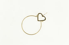 Load image into Gallery viewer, 14K Heart Love Symbol Charm Holder Loop Charm/Pendant Yellow Gold