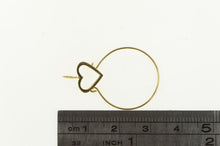 Load image into Gallery viewer, 14K Heart Love Symbol Charm Holder Loop Charm/Pendant Yellow Gold