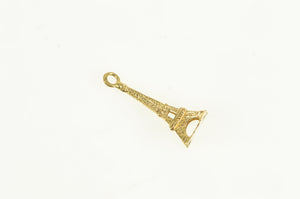 14K 3D Eiffel Tower Paris France Souvenir Charm/Pendant Yellow Gold