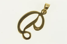 Load image into Gallery viewer, 14K D Cursive Monogram Letter Initial Name Charm/Pendant Yellow Gold