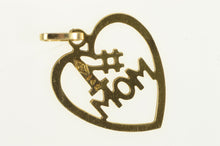 Load image into Gallery viewer, 14K #1 Number One Mom Mothers Day Heart Charm/Pendant Yellow Gold