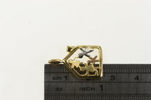 Load image into Gallery viewer, 14K Stick Figure Family House Home Sweet Home Charm/Pendant Yellow Gold