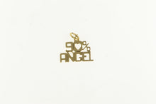 Load image into Gallery viewer, 14K 90% Angel Ninety Percent Angelic Word Charm/Pendant Yellow Gold