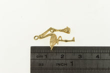 Load image into Gallery viewer, 14K 3D Stork Articulated Baby Newborn Pregnancy Charm/Pendant Yellow Gold