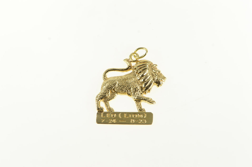 14K Leo Lion Astrology Zodiac Star Sign Symbol Charm/Pendant Yellow Gold