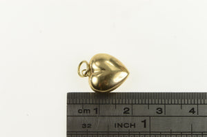 14K Puffy Vintage Classic Heart Love Symbol Charm/Pendant Yellow Gold