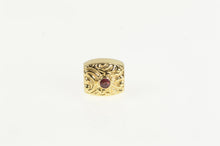 Load image into Gallery viewer, 14K Ruby Ornate Scroll Design Slide Bracelet Charm/Pendant Yellow Gold