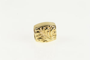 14K Ruby Ornate Scroll Design Slide Bracelet Charm/Pendant Yellow Gold