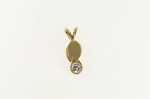 14K 3D Jewelers Loupe CZ Articulated Gemologist Charm/Pendant Yellow Gold