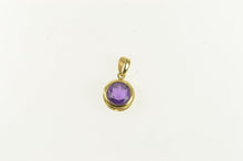 Load image into Gallery viewer, 14K Oval Amethyst Bezel Vintage Statement Charm/Pendant Yellow Gold