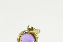Load image into Gallery viewer, 14K Oval Amethyst Bezel Vintage Statement Charm/Pendant Yellow Gold