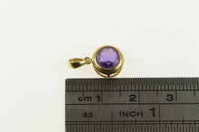 Load image into Gallery viewer, 14K Oval Amethyst Bezel Vintage Statement Charm/Pendant Yellow Gold