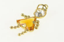 Load image into Gallery viewer, 14K Birthstone Baby November Sim. Citrine Charm/Pendant Yellow Gold