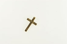Load image into Gallery viewer, 14K Vintage Diamond Cross Christian Faith Charm/Pendant Yellow Gold